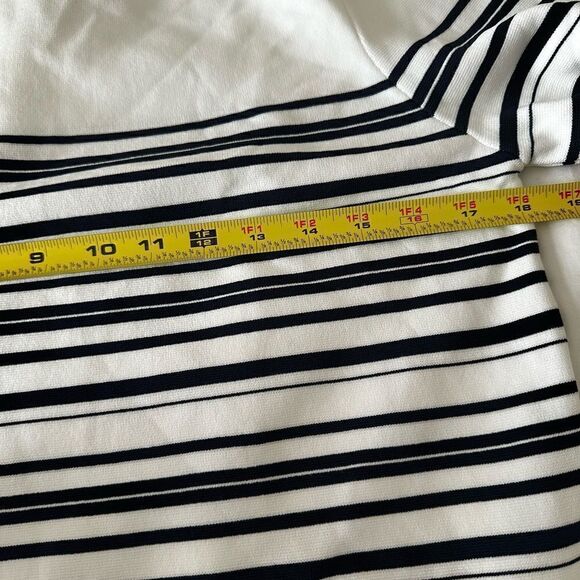 NWT ZARA WOMEN'S STRIPED KNIT MINI DRESS WHITE /NAVY SIZE M 3859/035 - Picture 5 of 9